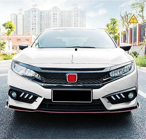Miniatura 9 de Accesorios de automóvil para Honda Civic 10 generación 2016-2021 para parachoques delantero, cubierta de moldura (estilo de fibra de carbono), ABS,