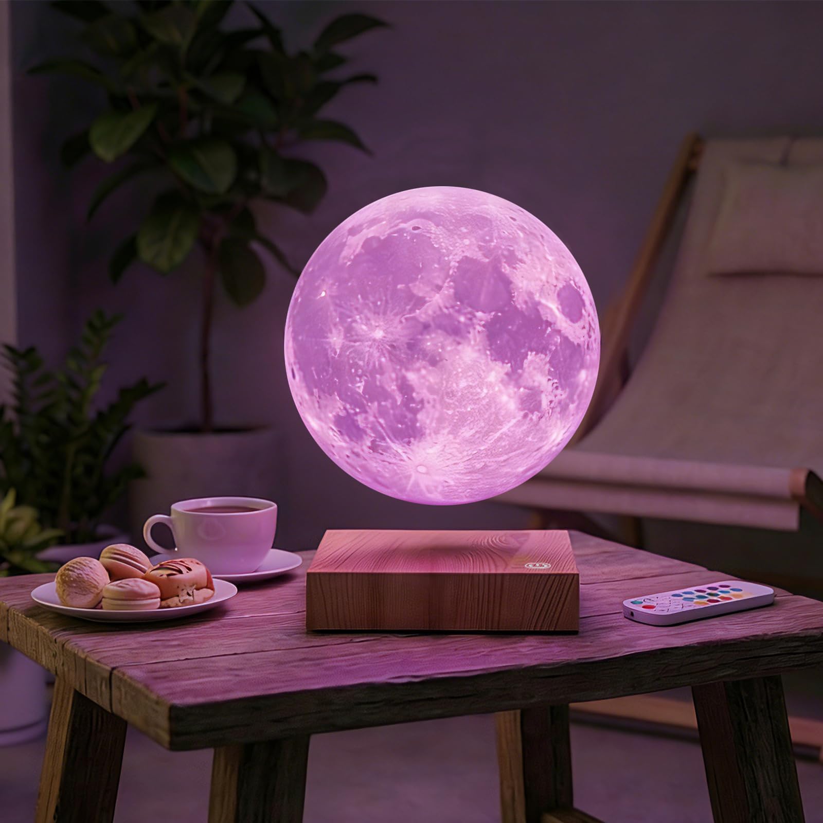 Lampada da luna levitante. Galleggiante e rotante in aria, lampada da notte per ufficio, casa, Decro, regali. Natale (16 colori)