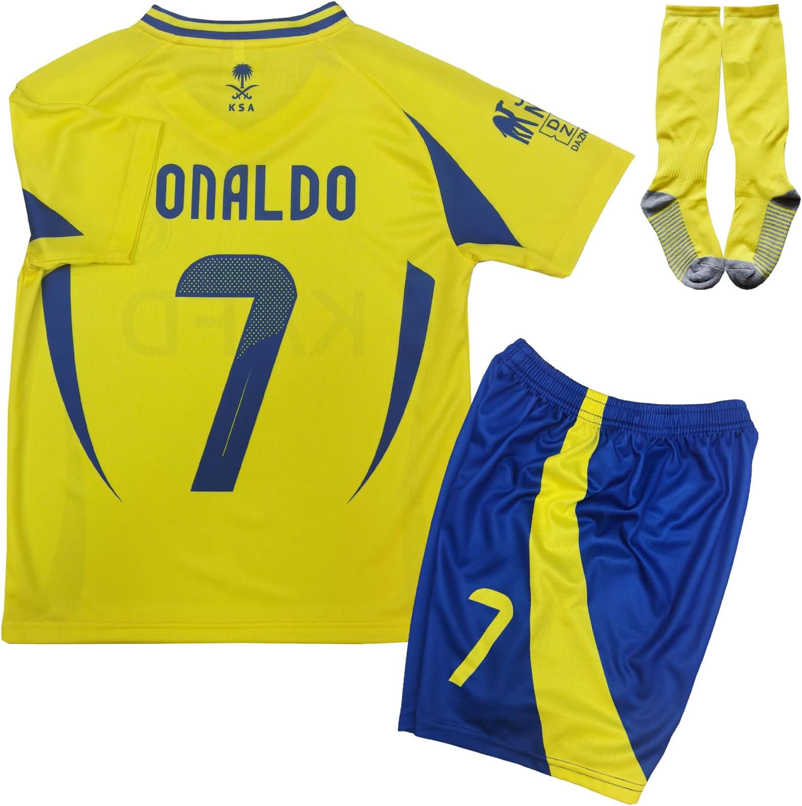#7 Home 2024/2025 Kids Soccer Jersey/Shorts/Socks Gift Set for Fans Youth Sizes