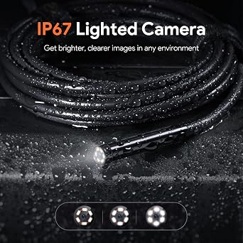 DEPSTECH 50FT Endoscope Camera, 5 IPS Screen Triple Lens Inspection Camera