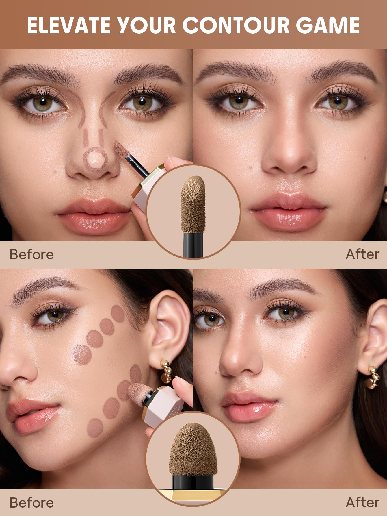 SHEGLAM Precision Sculpt Liquid Contour Duo-Tawny Amber, 6 ml (Pack of 1) - Image 4