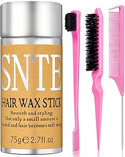 Hair Wax Stick Slick Back Hair Brush Set – Flyaway & Frizz Control for Sleek Ponytails, Buns, and Updos – Styling Accessories for Ballet, Dance Recitals, and Gifts