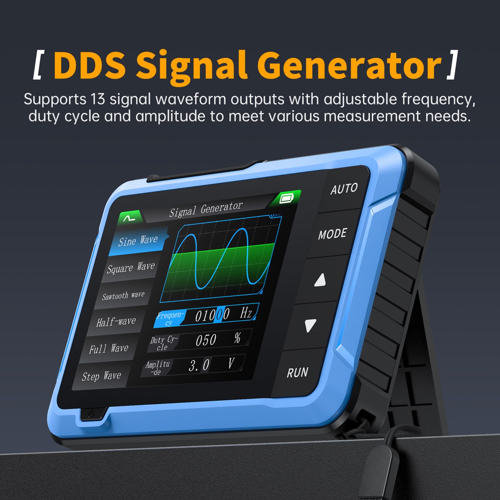 Oszilloskop,Tragbares Oszilloskop,DDS-Signalgenerator DSO510 Digital-Oszilloskop 2,8 Zoll TFT, Bandbreite 10 MHz Abtastrate 48 MSPS