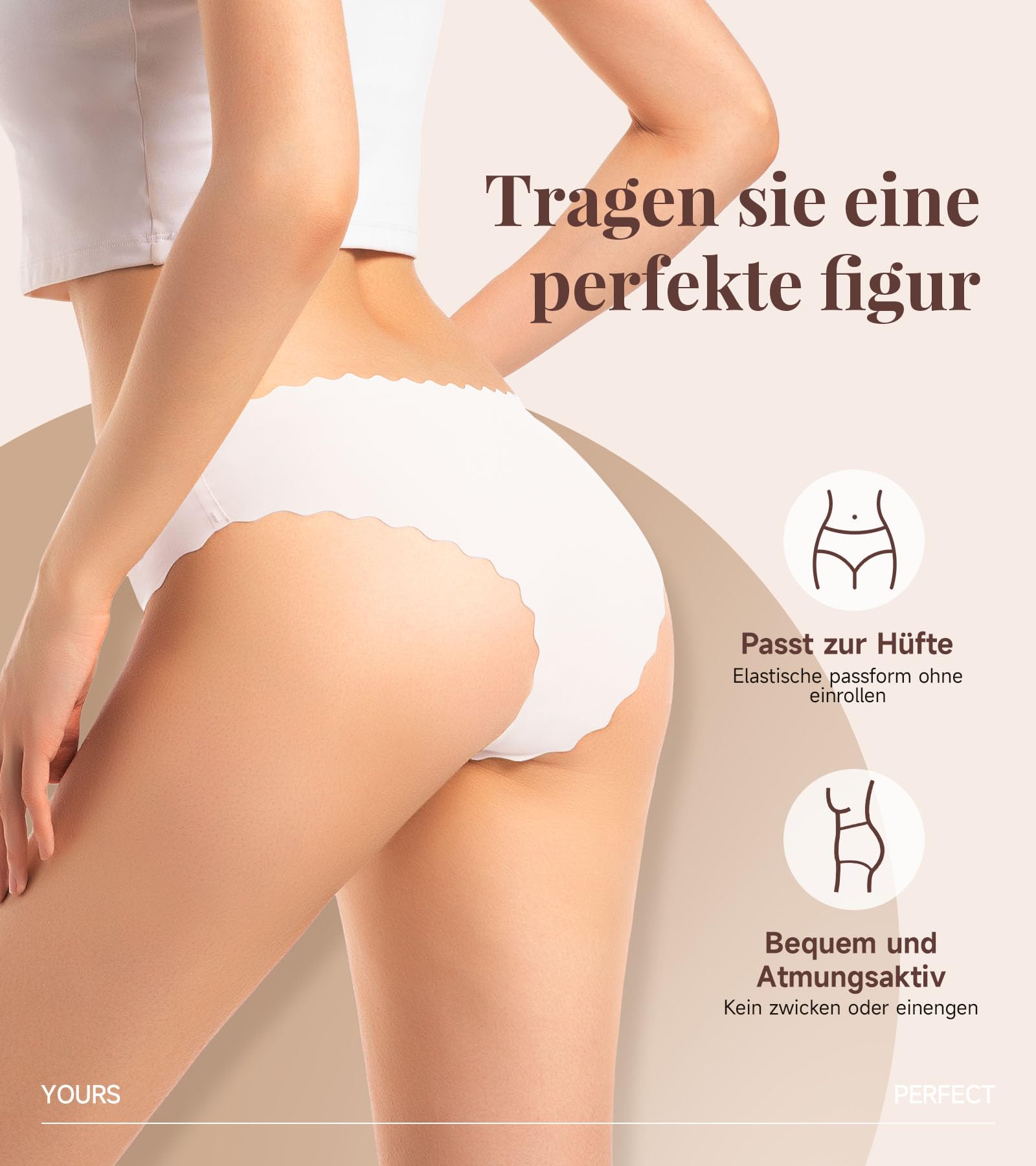 TANSTC Unterhosen Damen Nahtlose Unterwäsche Frauen Seamless Slips Stretch Damenunterwäsche Hipster Panties Atmungsaktiv Schlüpfer Unsichtbar Weich Höschen Bikinis Mehrpack 6er Pack XS-XL