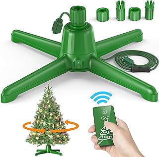 DG-Direct Rotating Christmas Tree Stand with Remote Control, Stable 360 Revolving Tree Base Stand, Up to 9ft and 120 lb. Adjustable Christmas Tree Holder for Xmas Tree, Artificial Tree