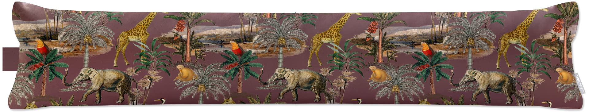 Izabela Peters Italian Grape Luxurious Eco-Friendly Draught Excluder - Safari Voyage - Standard - Window Door Seal, Fabric Draft Excluder Cushion Stopper For Door Bottom