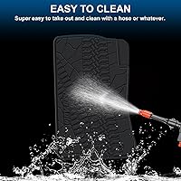 Vista 4 de Tapetes para piso de auto para Jeep Wrangler JL 4x4 puerta Sahara Rubicon 2018 2019 2020 2021 2022 2023 2024 2025 - Ajuste personalizado, goma negra