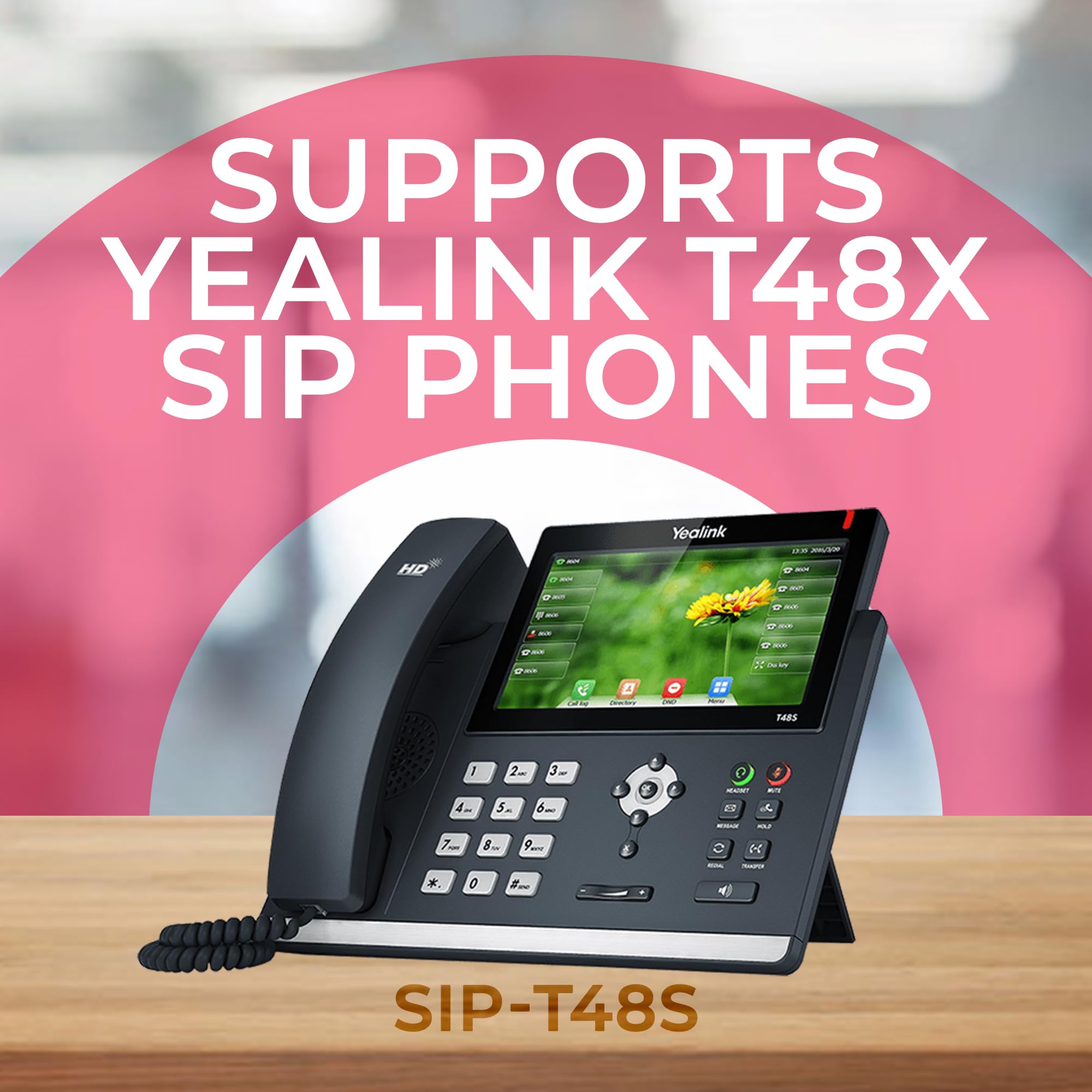 Yealink - Soporte de Pared para teléfonos SIP, IP, Escritorio con paño de Microfibra #Yea-WM-B