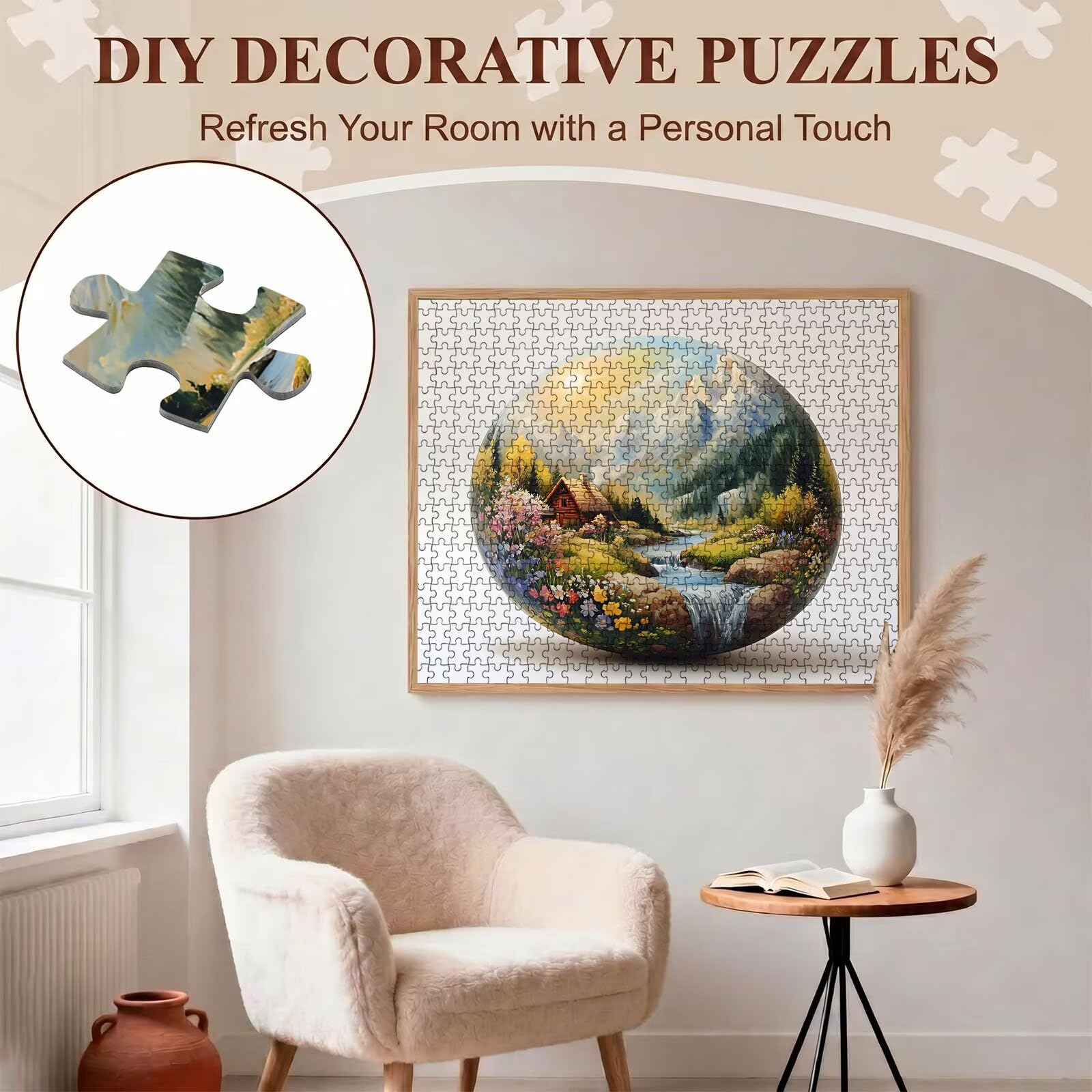 paesaggio uovo di Pasqua Puzzle 6000 Pezzi per Adulti, Puzzle in Legno - Collezione Classica con Poster Incluso - Sfida di Concentrazione e Passatempo, Gioco per Famiglia, 179 x 105 cm f0-503