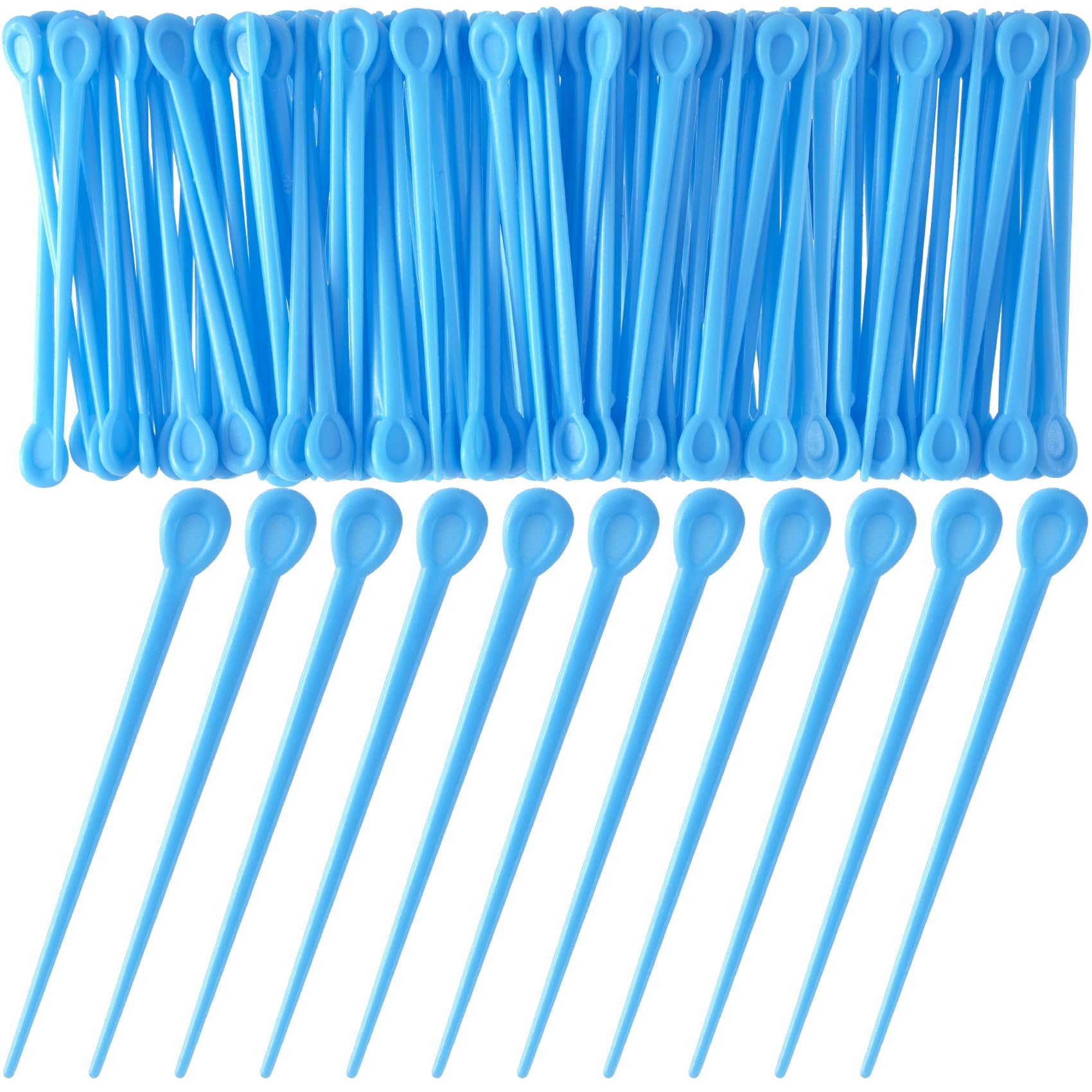 Mxxipp 100pcs Brush Roller Pick, Plastic Hair Roller Locking Tools, Hair Curler Pin Rod Crochet Accessories for Woman Styling Accessories- Blue