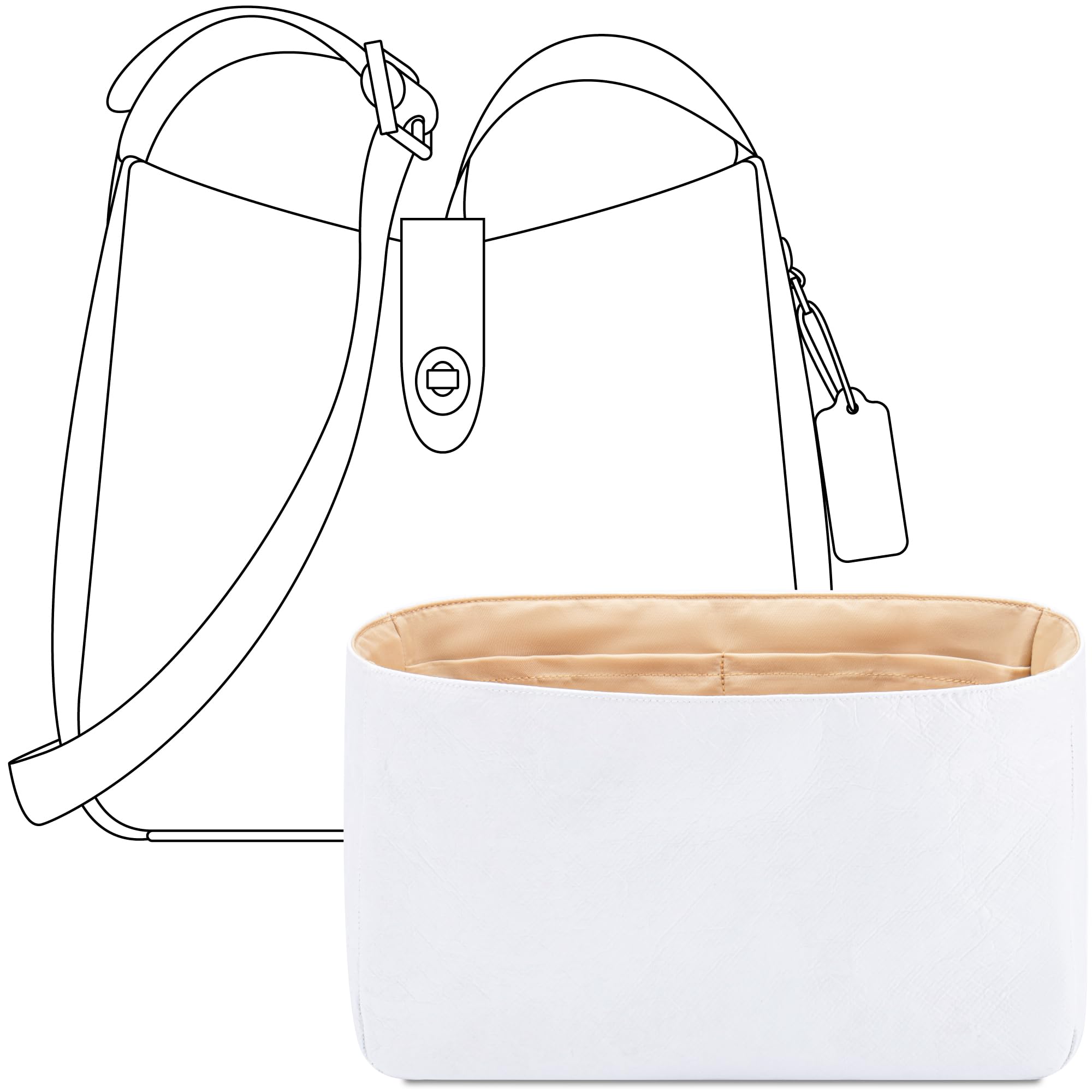 Amazon.com: FANJI Project Purse Organizer Insert for Coach Hadley