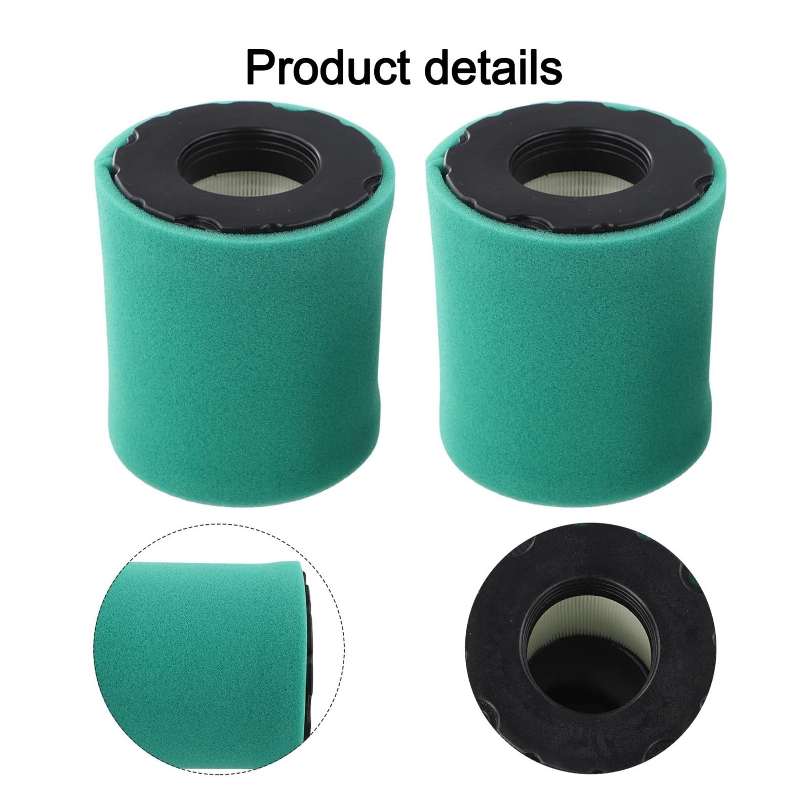 Juego de 2 filtros de Aire de Repuesto for cortacésped, compatibles con los Modelos 798897, 794935, 653412, 44M977 y 44Q977. Accesorios for Herramientas eléctricas de jardín.
