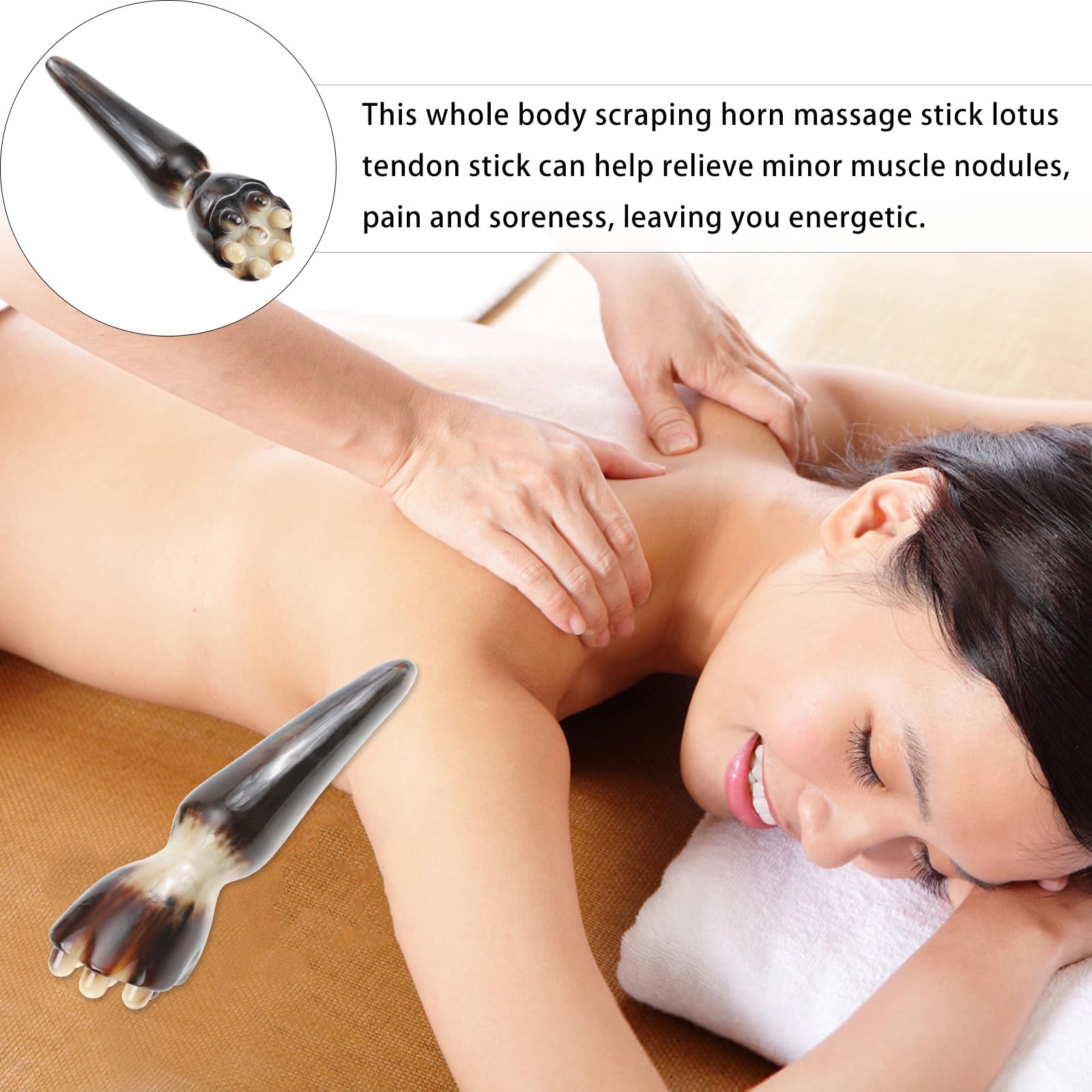 Artibetter Gesichtsschaber aus Horn für Sanfte Gesichtsmassage und Muskelentspannung Schabestab für Augen und Kopfhaut zur Faszienlockerung und Hautglättung