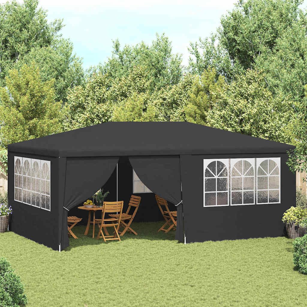 Tente de fête avec parois latérales - 4 x 6 m - Anthracite