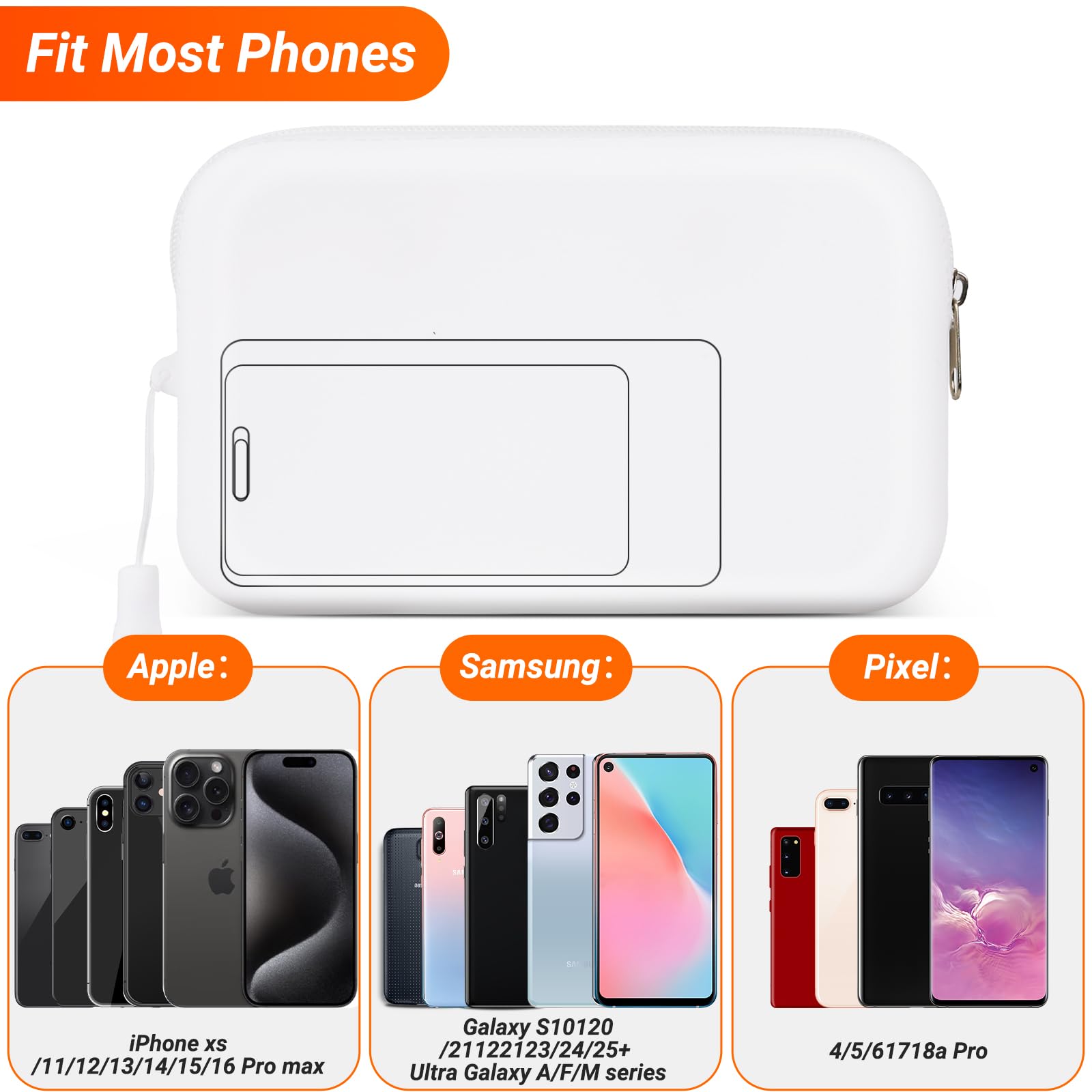 Supporto In Silicone Per Telefono Per Borsa Bogg – Con Portachiavi – Accessorio Rosa Per Spiaggia E Piscina