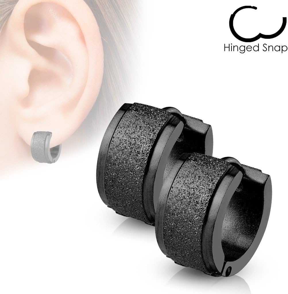 Orecchini A Cerchio Neri Con Croce: 2 Paia Di Orecchini In Acciaio Inox 316L, Dal Look Moderno E Brillante. Gioielli Da Donna Facili Da Abbinare. - 5