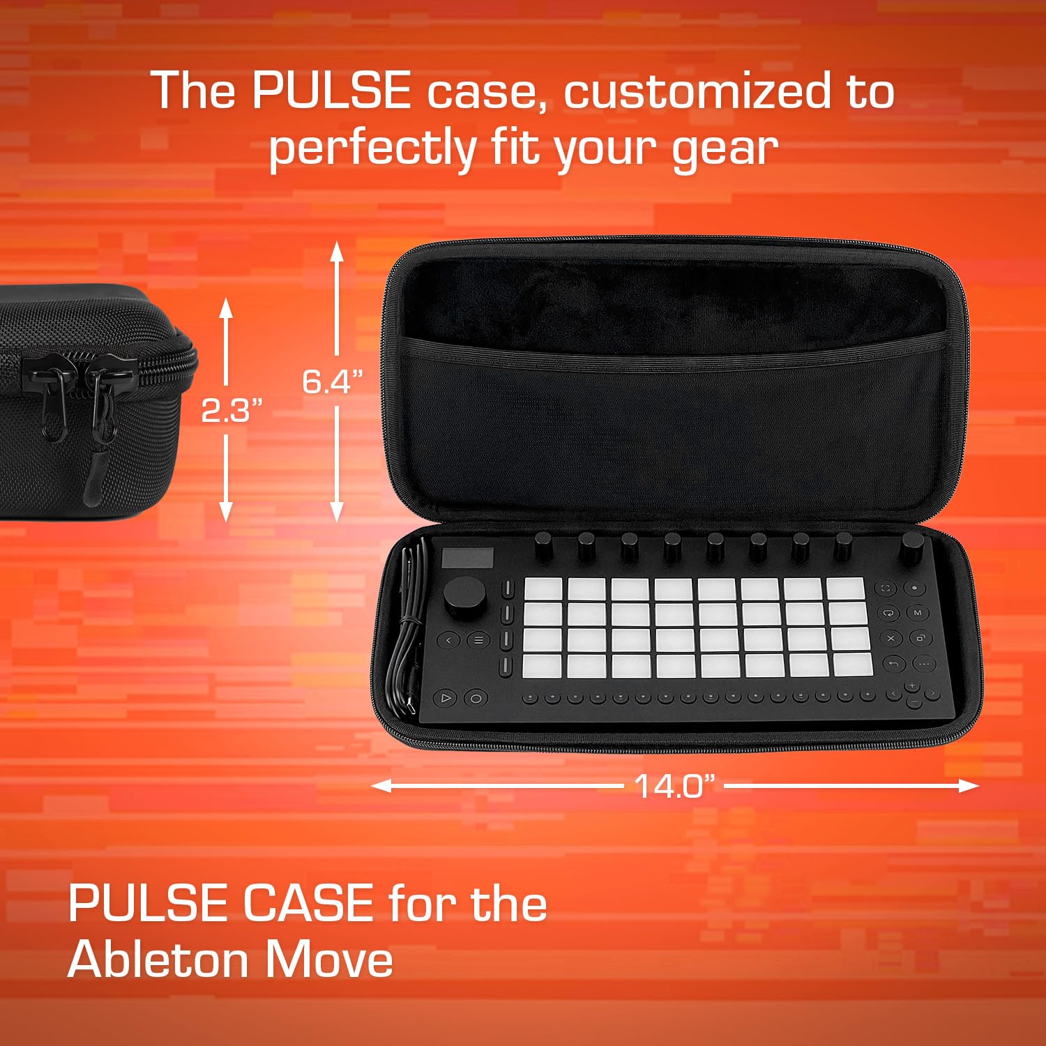 ANALOG CASES Ableton Move Case - Custodia rigida compatta da viaggio PULSE su misura