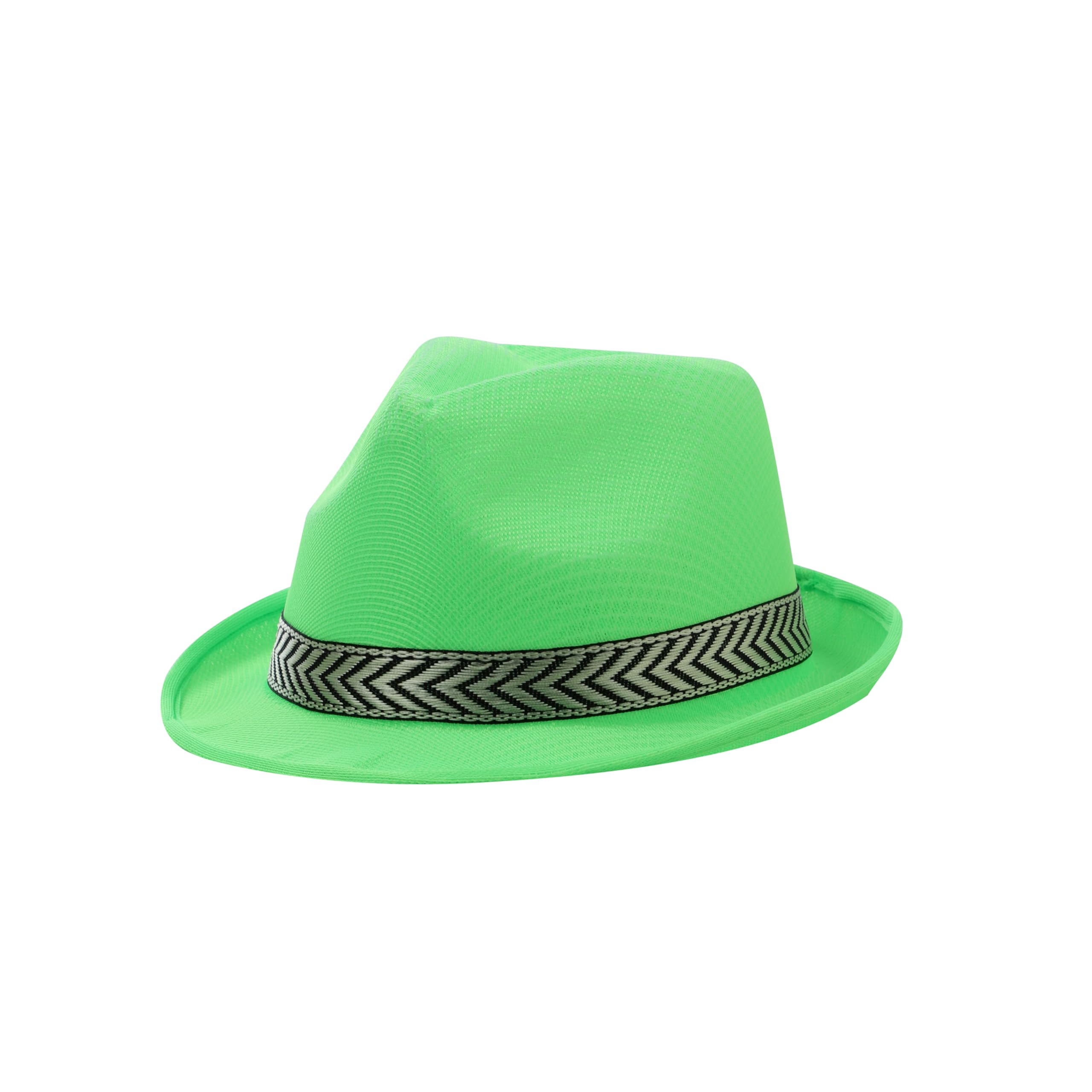 Komonee Trilby Hat Green Halloween Fedora Fun Party Colourful Headwear Dress Up Costume Classic Short Brim Headwear