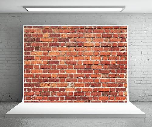 Telones de fondo vintage de ladrillo rojo de 7 x 5 pies, fondo de fotos de tela suave para imagen disponible en Yaxa Peru
