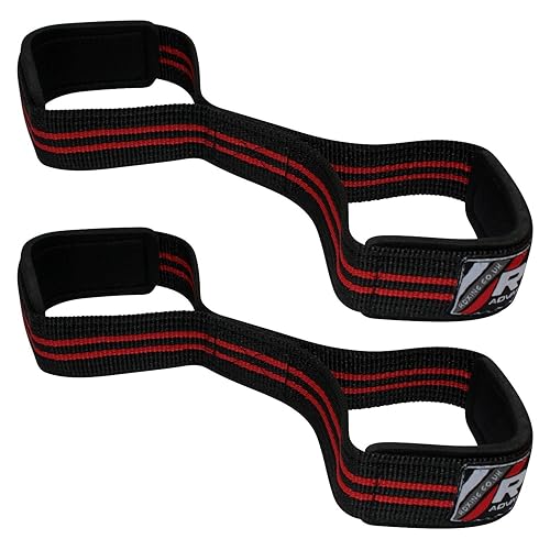 Sporting Goods Strength Elite Double Loop Figure 8 Deadlift Lifting Heavy Shrugs Straps Wraps