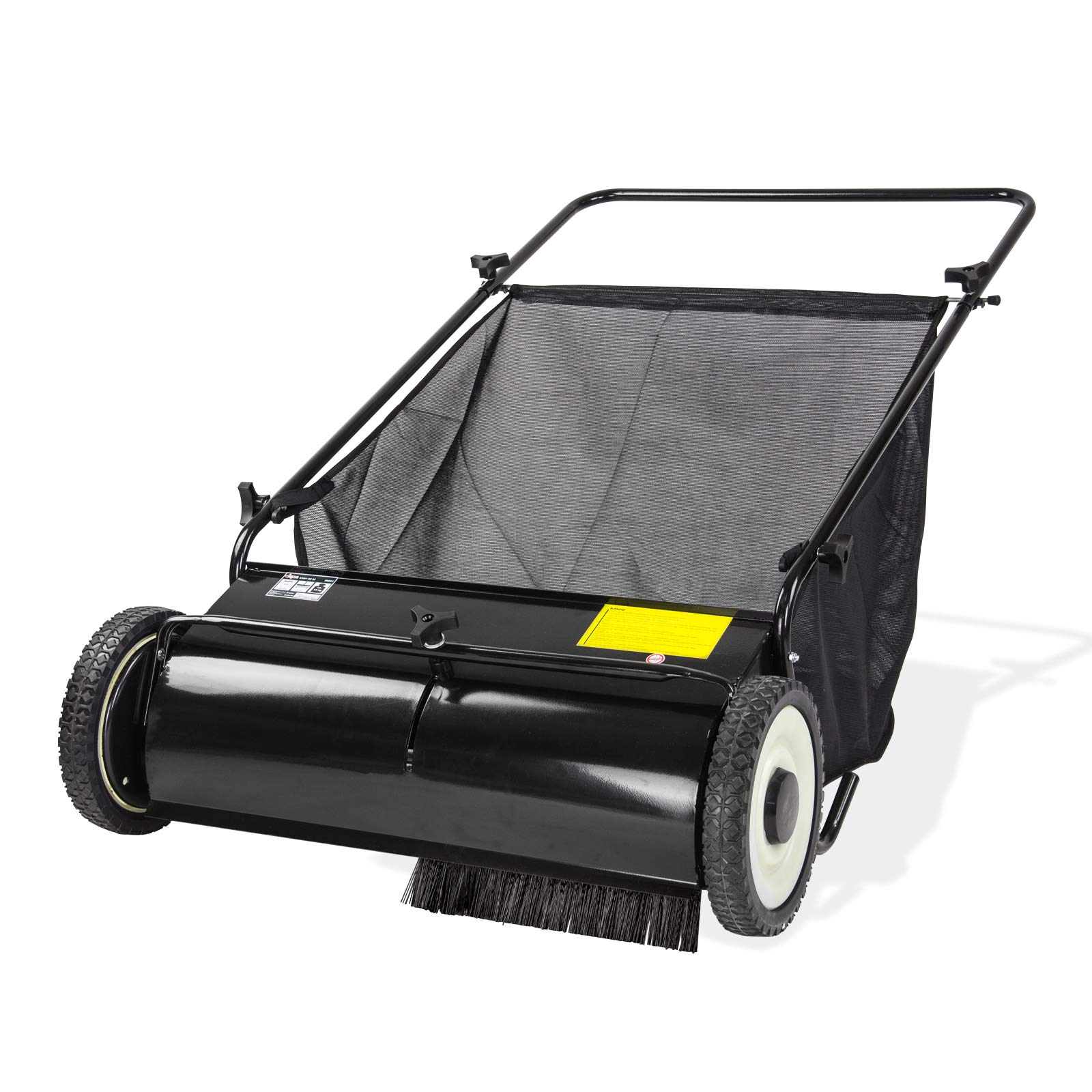 DEMA Rasenkehrmaschine 65 cm, Laubkehrer, Kehrmaschine mit 4 Bürsten, 180L Auffangsack, höhenverstellbar, leichtlaufend, robust, ideal für Rasen, Wege & Hof, private Gartengröße, effiziente Reinigung