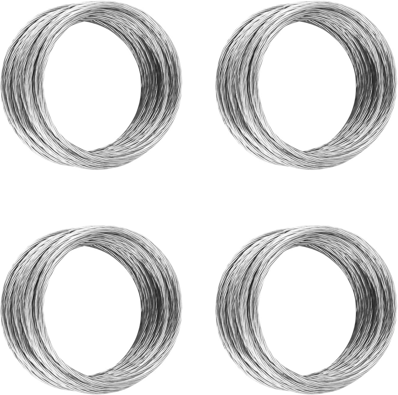 12 m Heavy Duty Metal Hanging Wire Picture Hanging Wire Braided Metal for Picture Frame Iron Cable for Hanging Photos Mirrors Clocks, 3 m x 4 Pieces