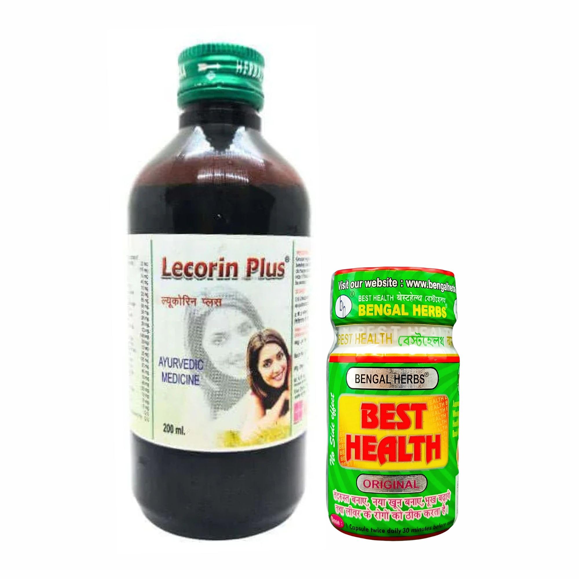 Ayurvedic Lecorin Plus Liquid Syrup & Best Health Capsule | 200ml +50 capsule | combo pack-image-23
