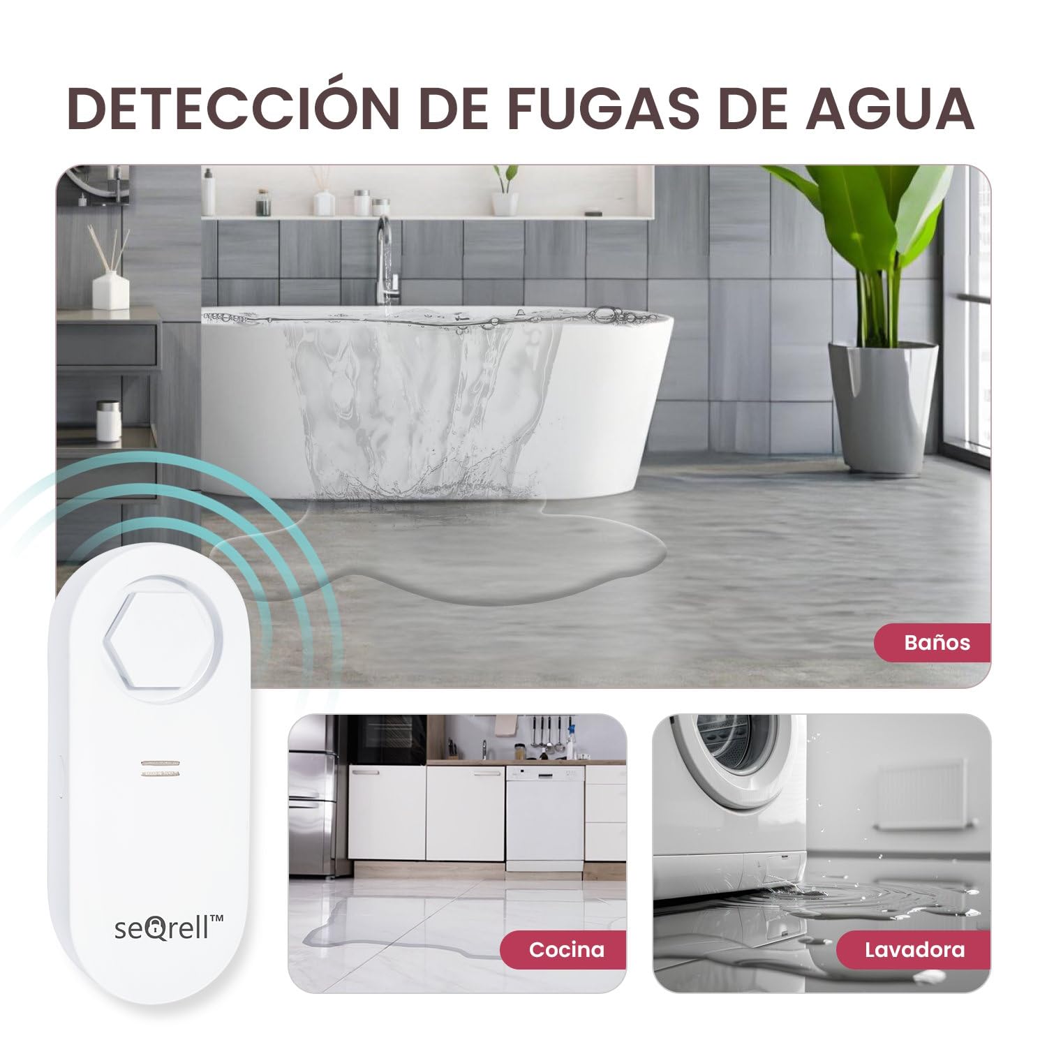 Kit Alarma Casa con Aviso al Movil sin cuotas WiFi y 4G gsm con 7" Pantalla Táctil y Batería de 5000 mAh, Alexa, Aplicación Tuya Smart Life, Detector de Fugas de Agua, SQ7024B