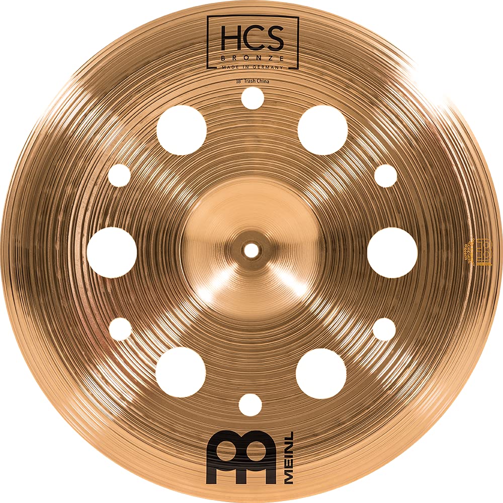 Meinl Cymbals HCS Bronze Trash China 18 Zoll (Video) Schlagzeug Becken (45,72cm) B8 Bronze, Traditionelles Finish (HCSB18TRCH)