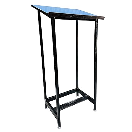 KITHANIA Professors/Teachers/podium/portable durable lecture stand of cast iron frame with four leg support with powder coated paint and wooden top