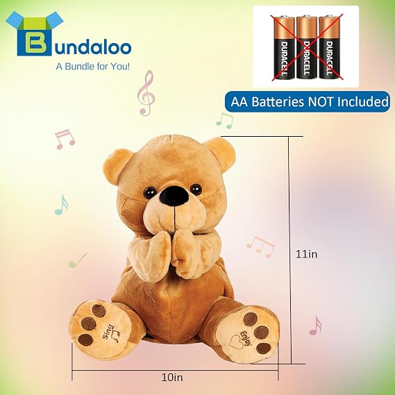 Plush Clapping Bear Animated Singing Play Along Stuffed Animal for Kids - Plays Games and Sings Songs