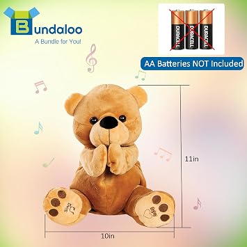 Plush Clapping Bear Animated Singing Play Along Stuffed Animal for Kids - Plays Games and Sings Songs