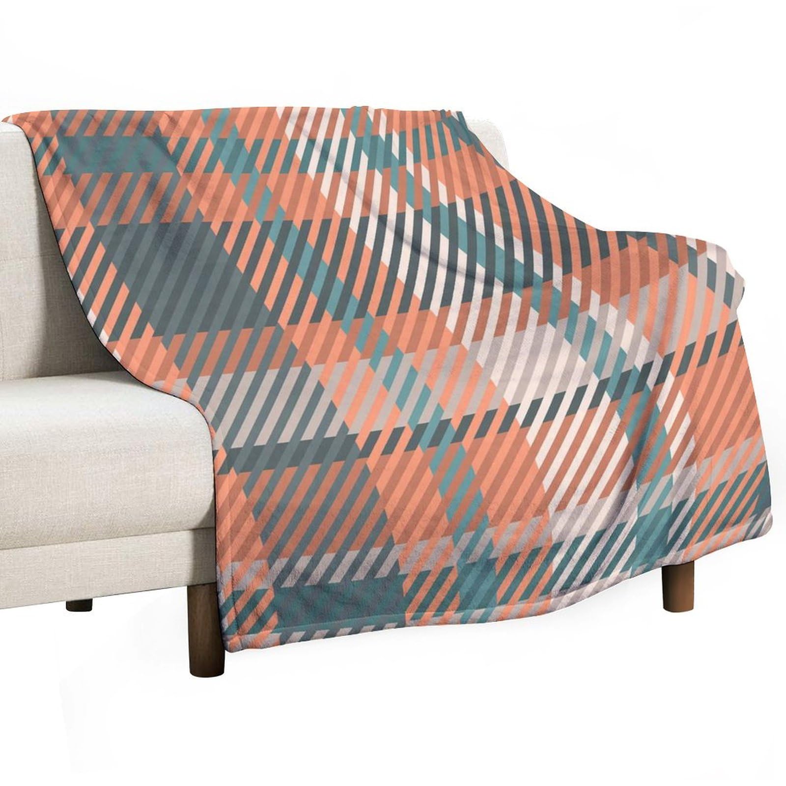 Couverture polaire en flanelle douce de 177x203 cm pour lit et canapé
