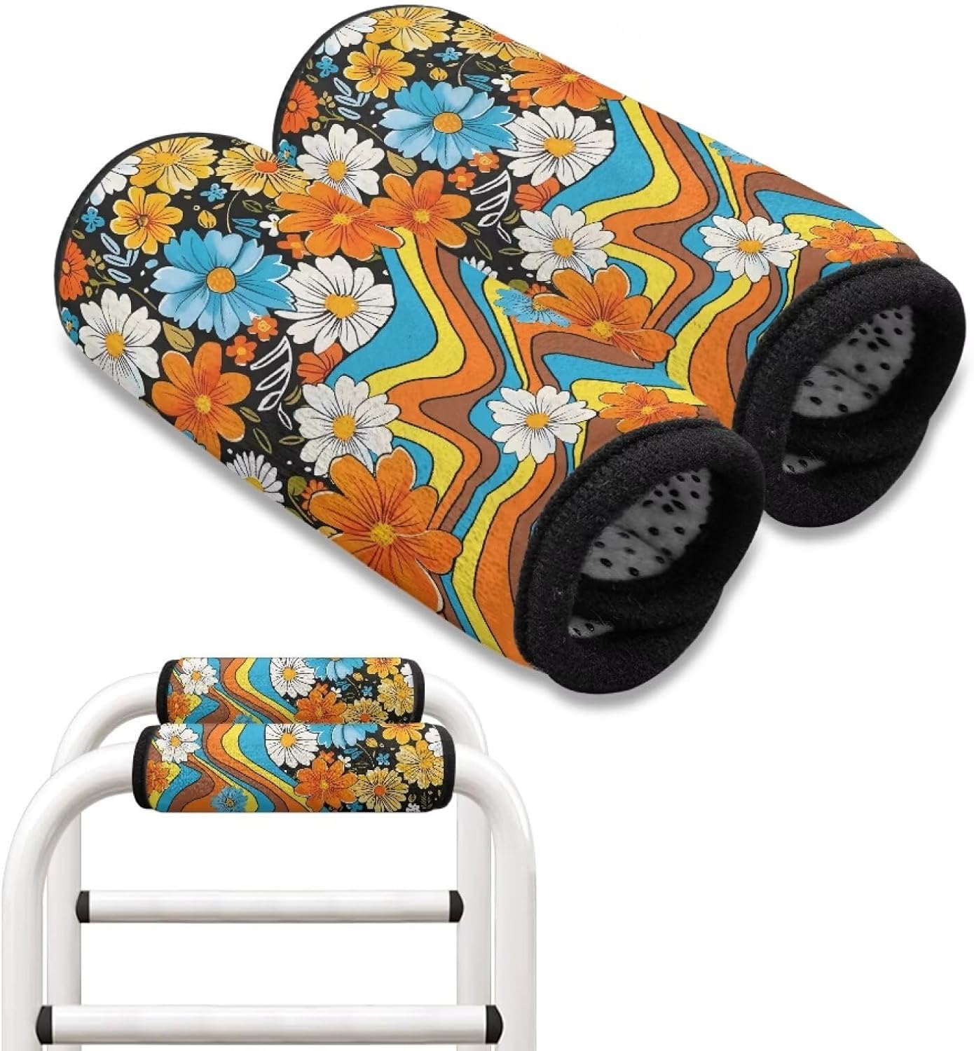Walker Hand Grips Covers 2 Pack Upright Walker Forearm Pads Grips for Adults Wheelchair Handle Cushions