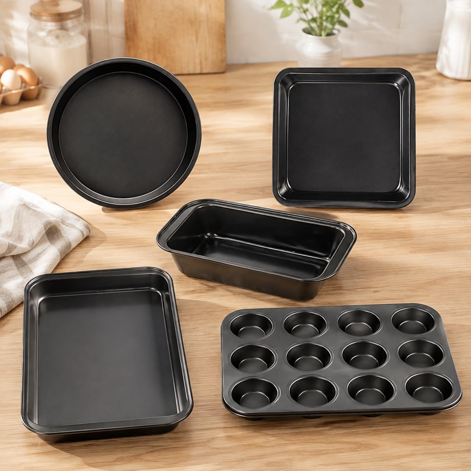5 Stück 12er-Muffinform Kastenform vielseitig kreisförmige Kuchenform für Dessertzubereitung,