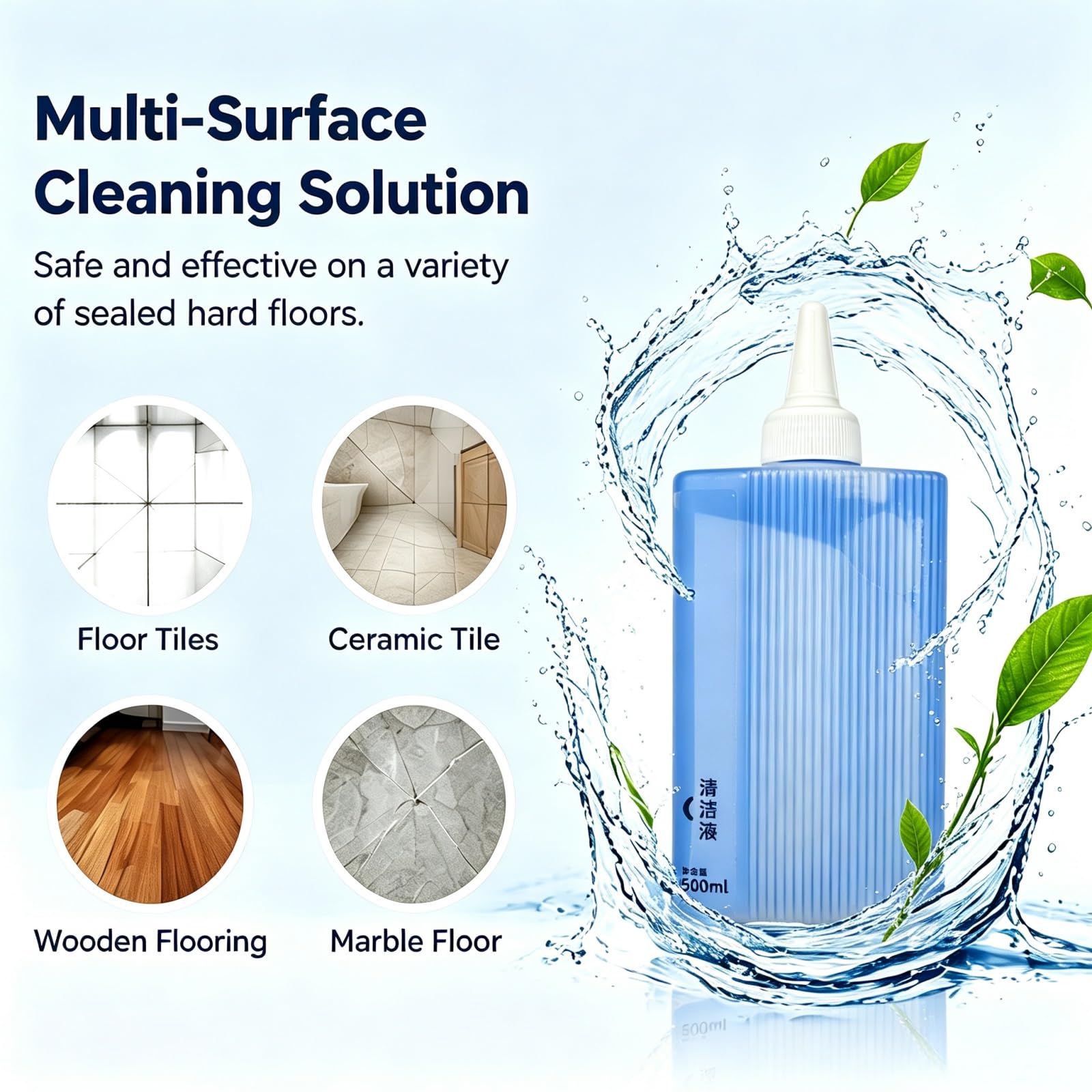 500ml Bodenreiniger, Kompatibel Mit Dreame H11/H12/H13/H20/H30/H40/M12/M13 | Entfernt hartnäckige Flecken und Gerüche. Sanfte Formel, rückstandsfrei. Schaumarm. Bodenlösung(3pcs)