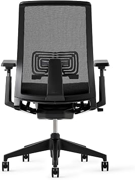 Haworth Very Office Chair with Ergonomic Forward Tilt Feature and Lumbar Support, Adjustable Desk Computer Chair with Breathable Mesh Back for Home Office Furniture, Coal