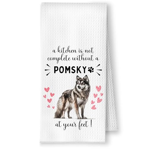 Pomsky Gifts Kitchen Towels, Gifts for Dog Lovers Dish Tea