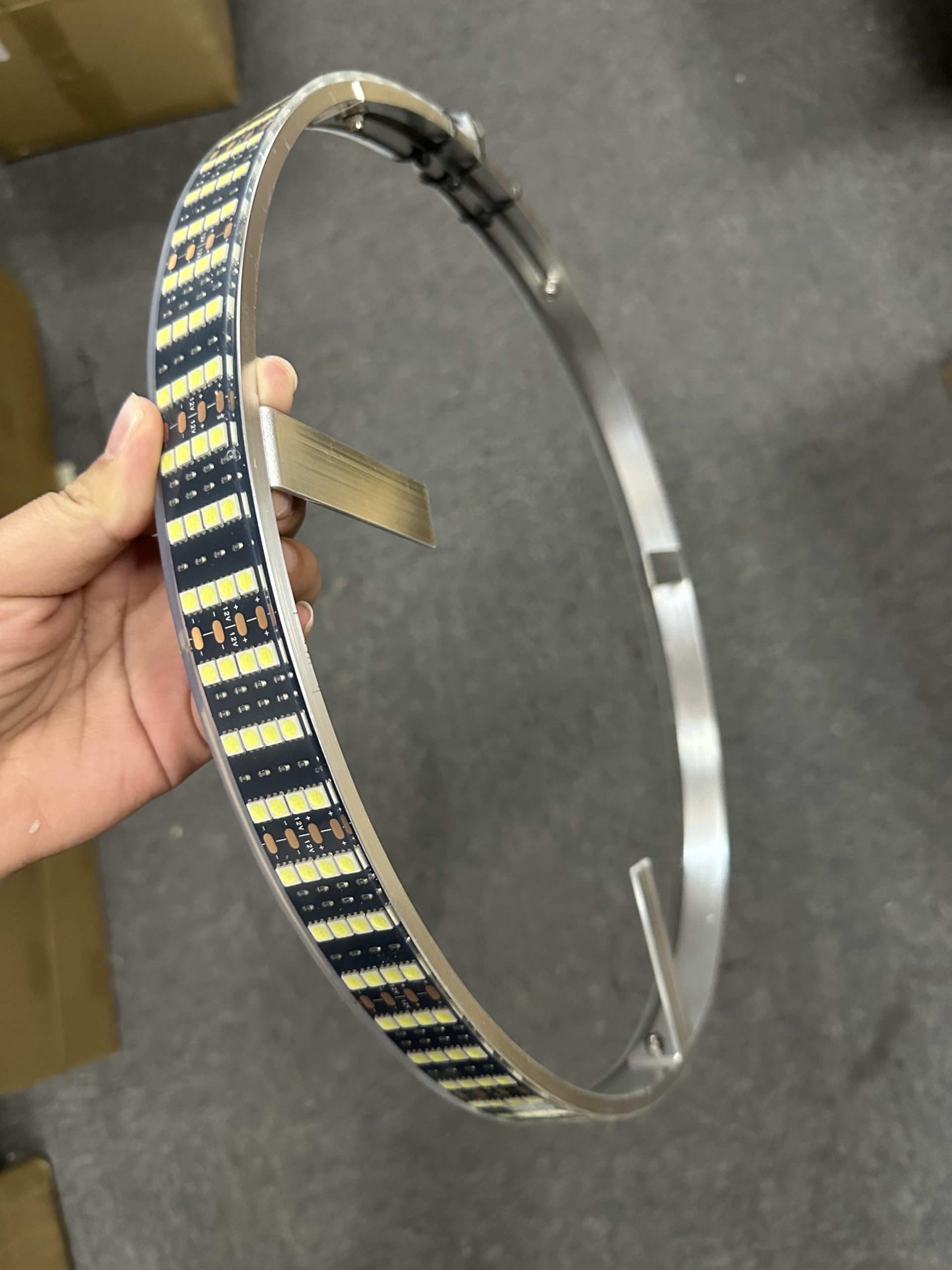 Sando Tech 1PC 17.5'' Quad Row Pure White LED Wheel Light