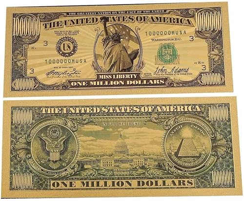 Miniatura 2 de 10 billetes de dólar de oro, sobre de tarjeta de dinero, regalo chapado en lámina dorada para regalos en efectivo