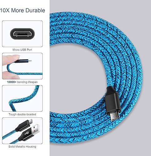 Miniatura 3 de Cargador micro USB con enchufe de pared, cargador de teléfono Android de carga rápida para Samsung Galaxy S7 S6 J8 J3, 7VJ7 PrimeStarSky ProRefine,