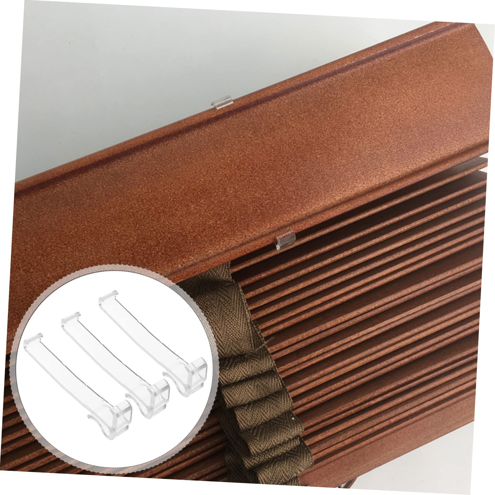 MUCKLILY 5sets Blind Clips Wear Resistant Vertical Valance Clamp for Window Blinds Easy to Install Clips Reliable and Lightweight 12pcs*5