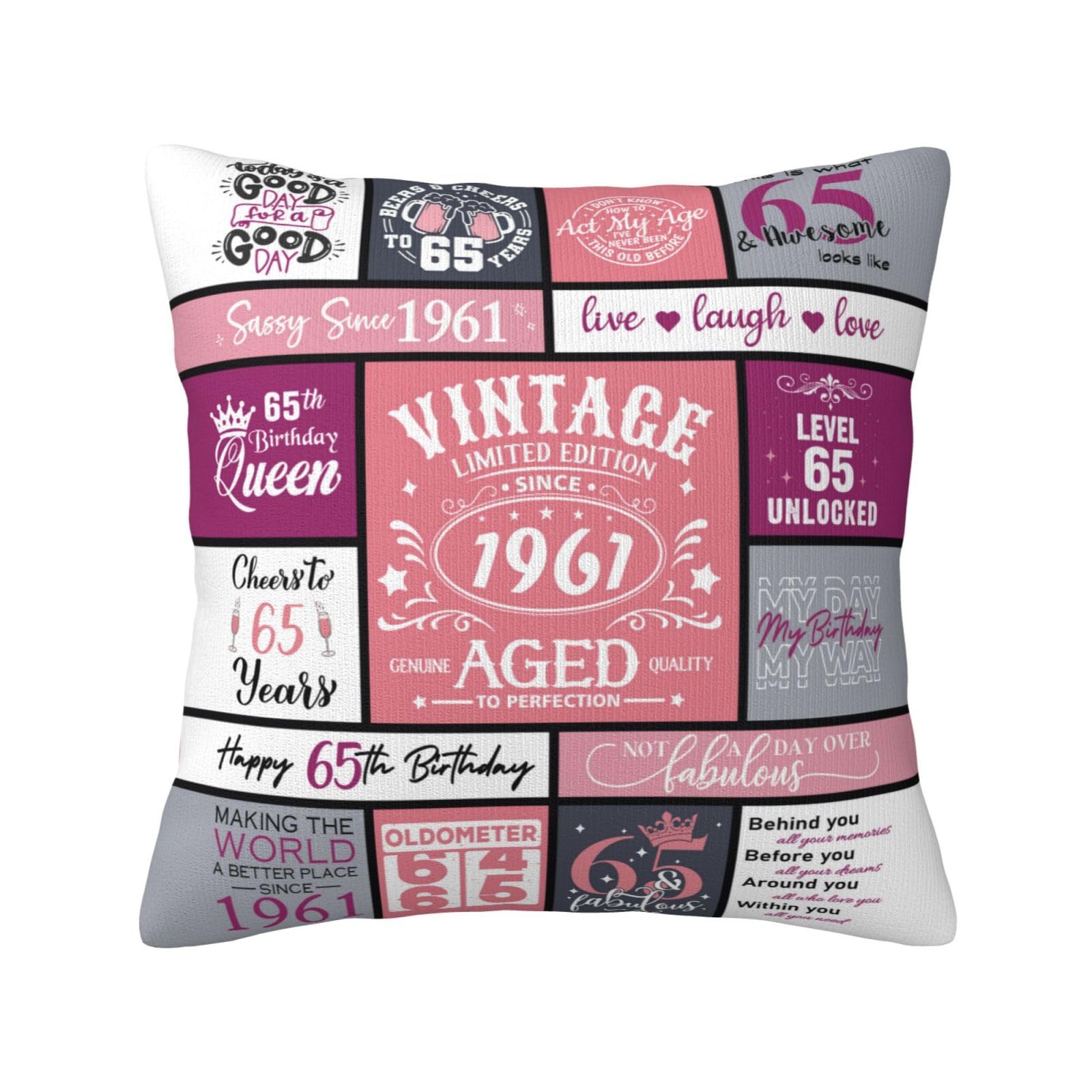 IYUBOFU 65th Birthday Gifts for Women, Best Gifts for 65 Year Old Woman, Happy 65th Birthday Decorations for Women, 65 Year Old/1961 Birthday Gifts