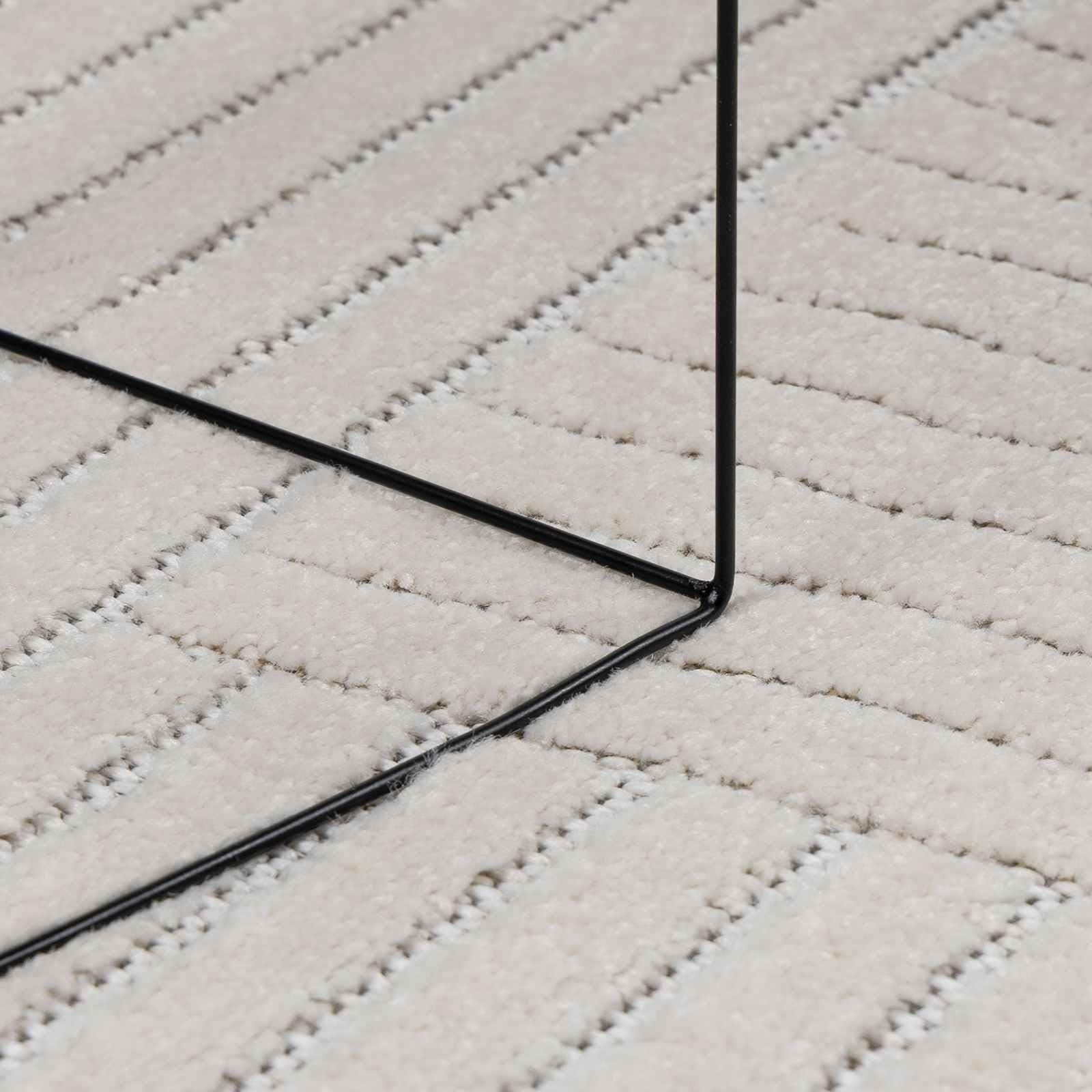 Tapis de Surface Palmeras crème Polyester 170 x 120 cm antidérapant Lavable intérieur extérieur Doux Moelleux Salon Chambre Couloir décoration cocooning