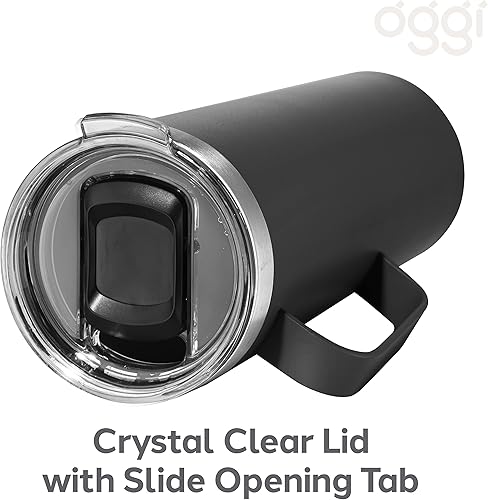 Miniatura 5 de Oggi ThermoMug - Taza térmica de viaje con aislamiento 24 onzas color negro