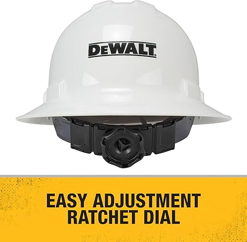 Miniatura 8 de DEWALT Full Brim 6 Point Ratchet Suspension Hard Hat - Blanco