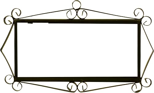 Miniatura 8 de Marco de hierro 10 azulejos FlorMOSAICO MEDIANO 4,29 x 21,25 pulgadas, marco de hierro negro para colgar fácilmente en la pared para azulejos