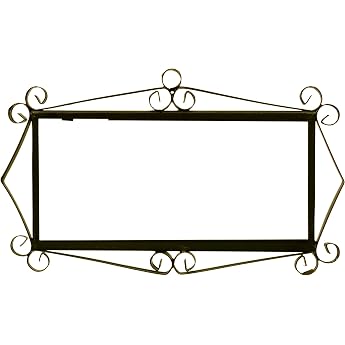 Black iron frame for easy wall hanging for tiles MOSAICO MEDIANO and FLOR MEDIANO designs Frame for 4 TILES 10.83 '' x 6.50 ''