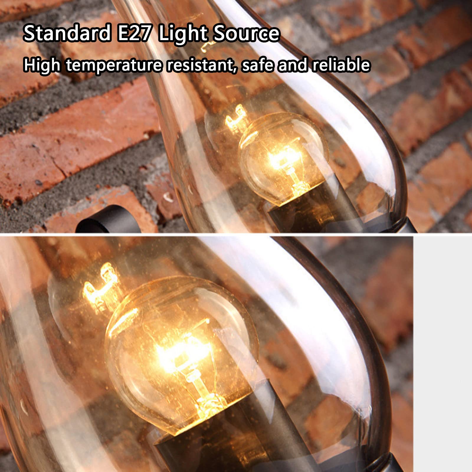 Juego de 2 apliques de iluminación de pared modernos, lámparas de pared rústicas de metal industrial, decoración de lámpara de pared de dormitorio para sala de estar, baño y pasillo