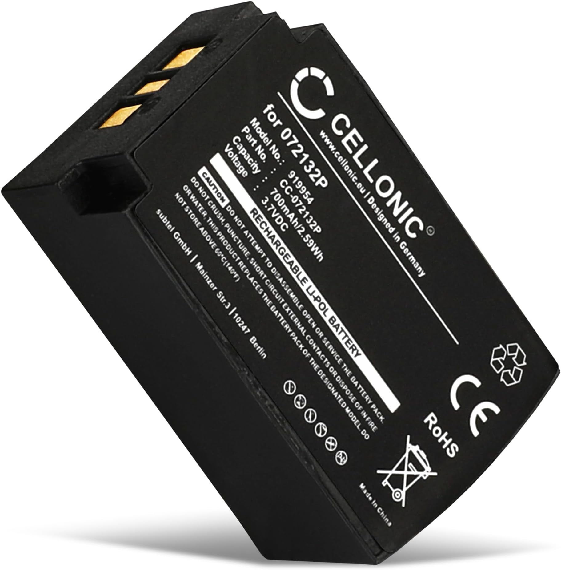 Battery for Headset/Headphone Compatible with Parrot Zik 1.0, PF056001AA - (700mAh, 3.7V)
